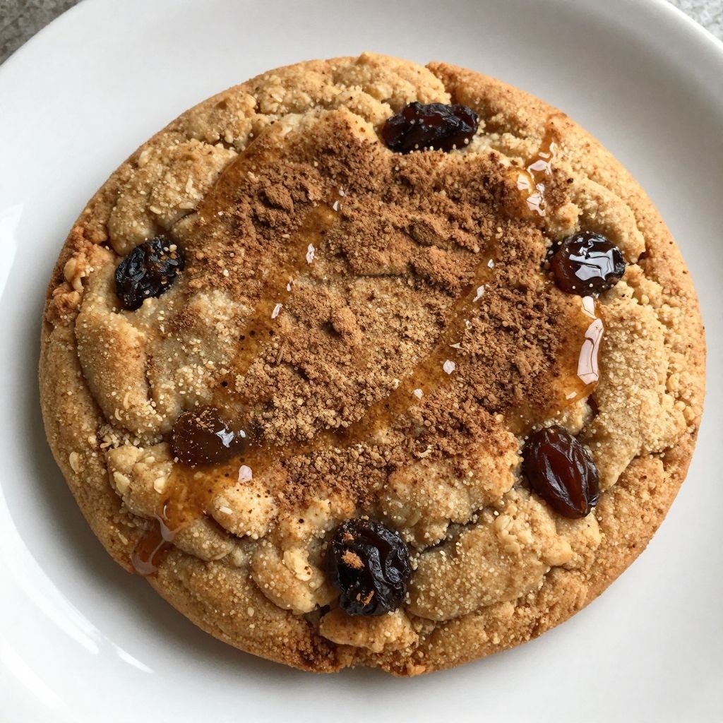 Chewy Cinnamon Oatmeal Raisin Cookies close up