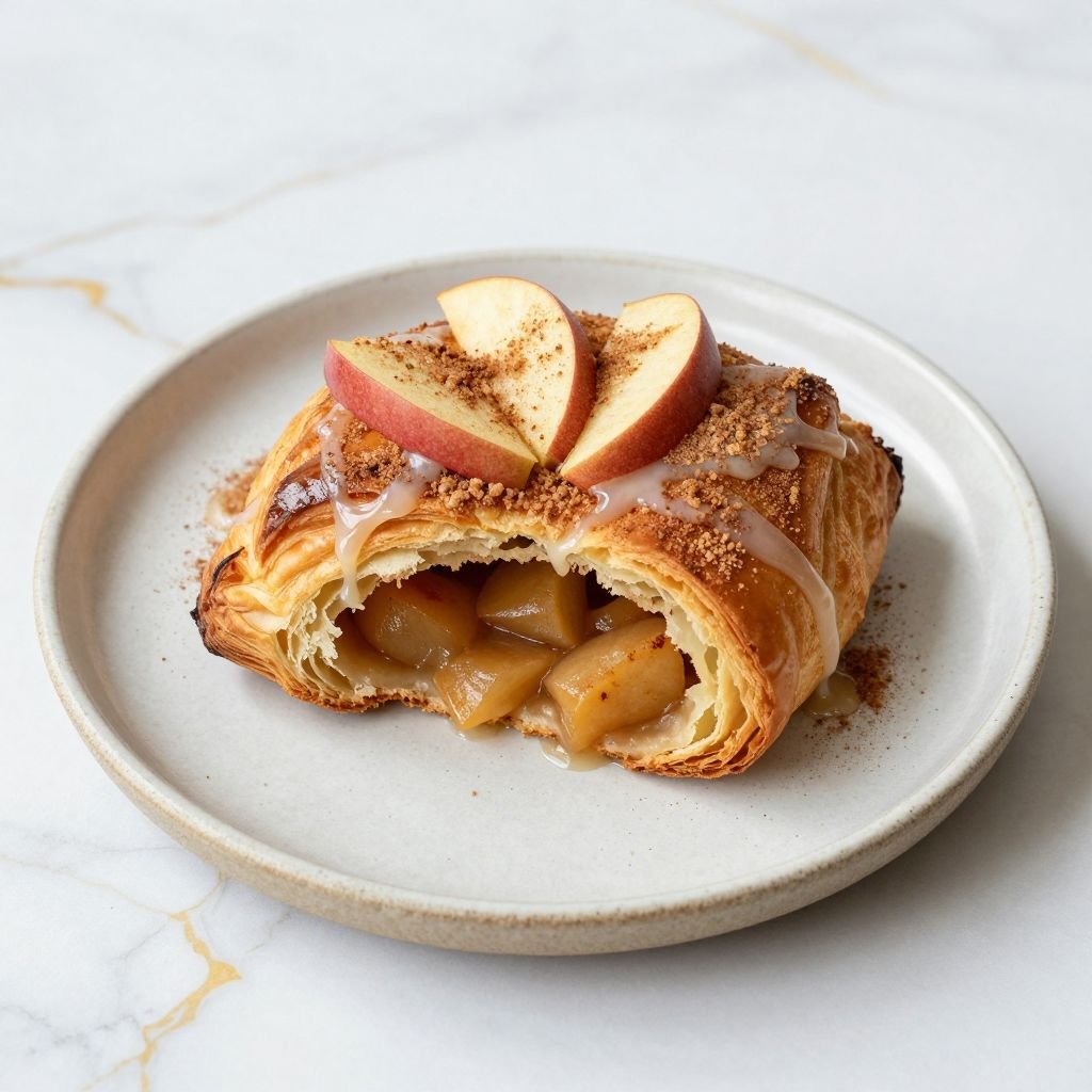 Cinnamon Sugar Apple Danish Pastry close up