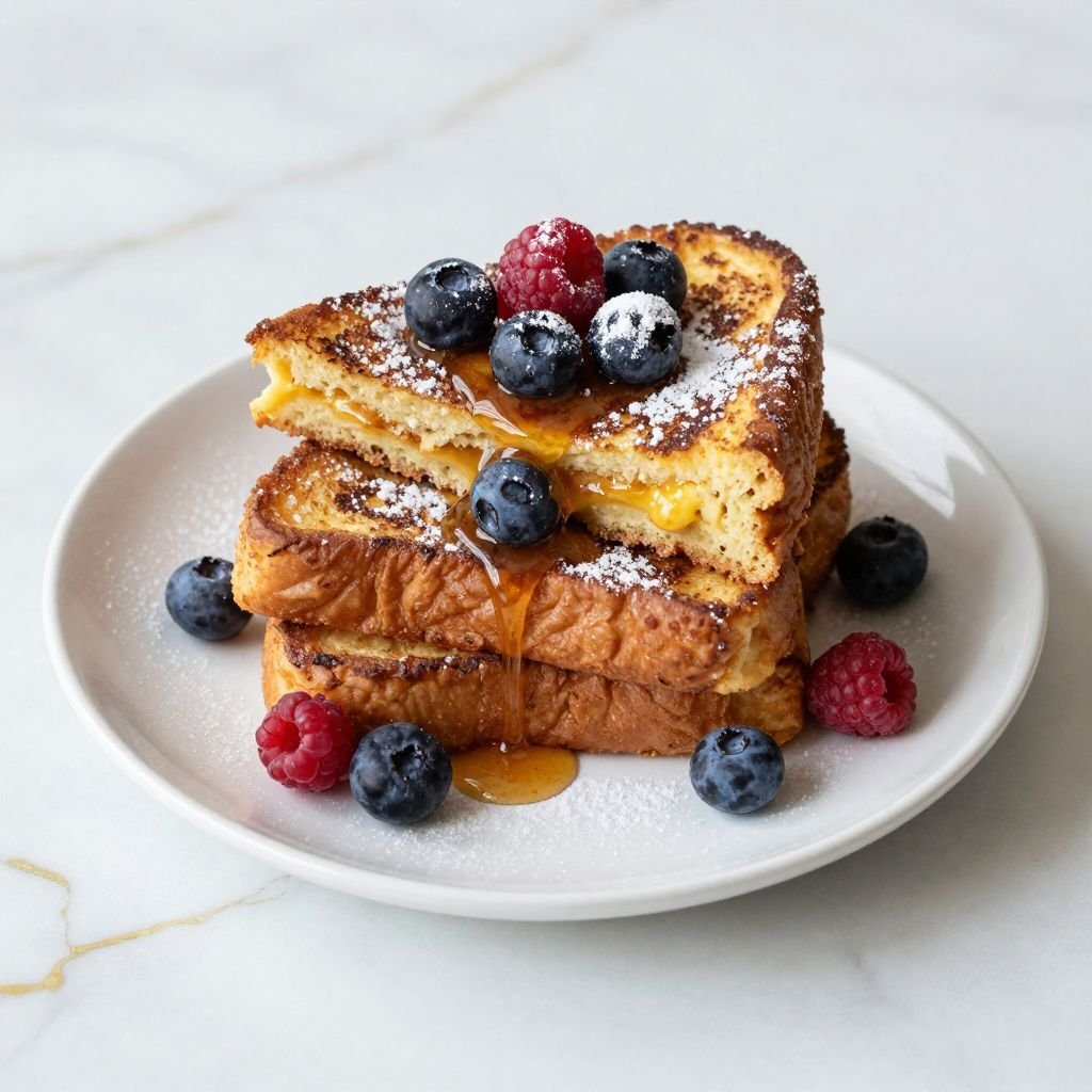 Classic Cinnamon Vanilla French Toast close up