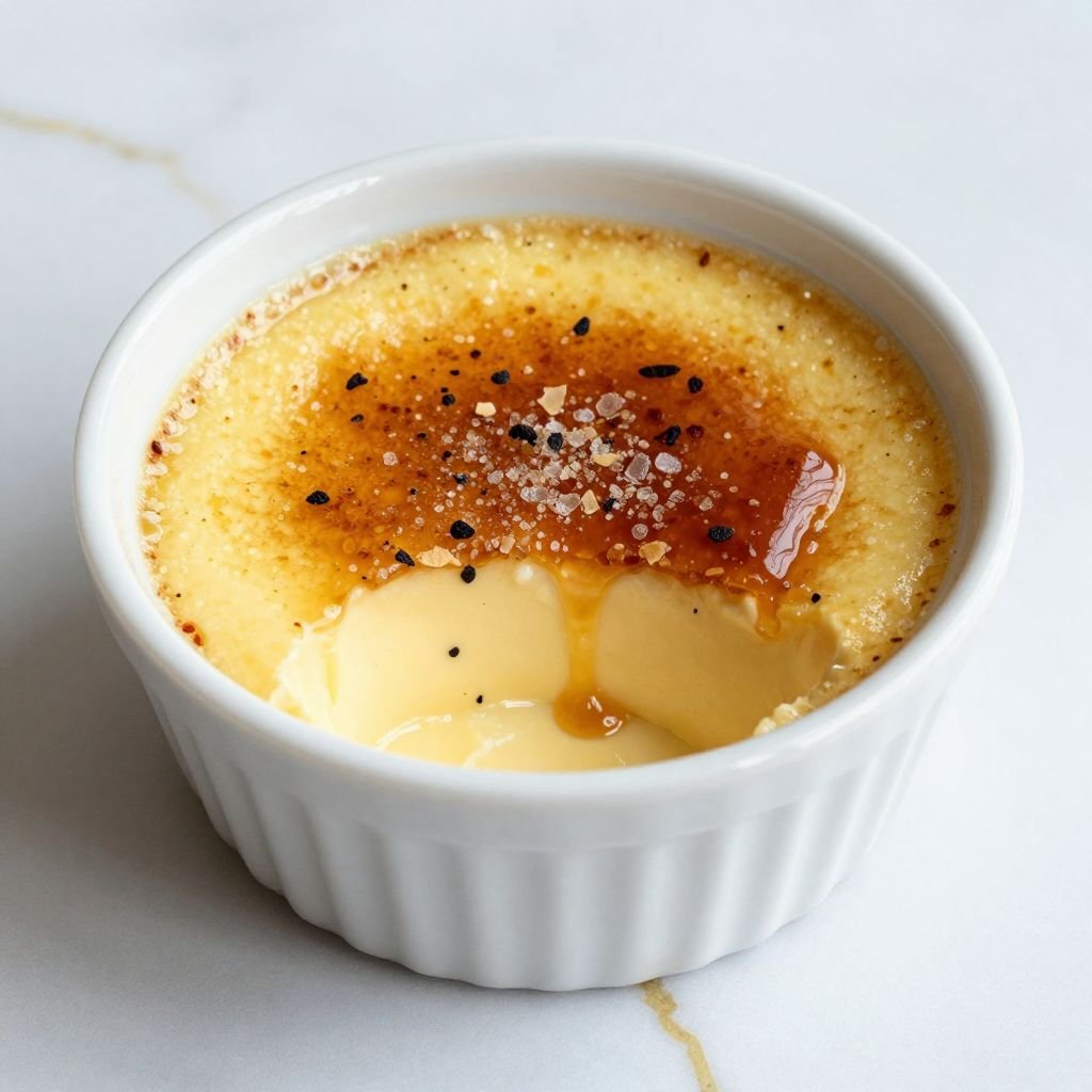 Creamy Caramel Vanilla Flan close up