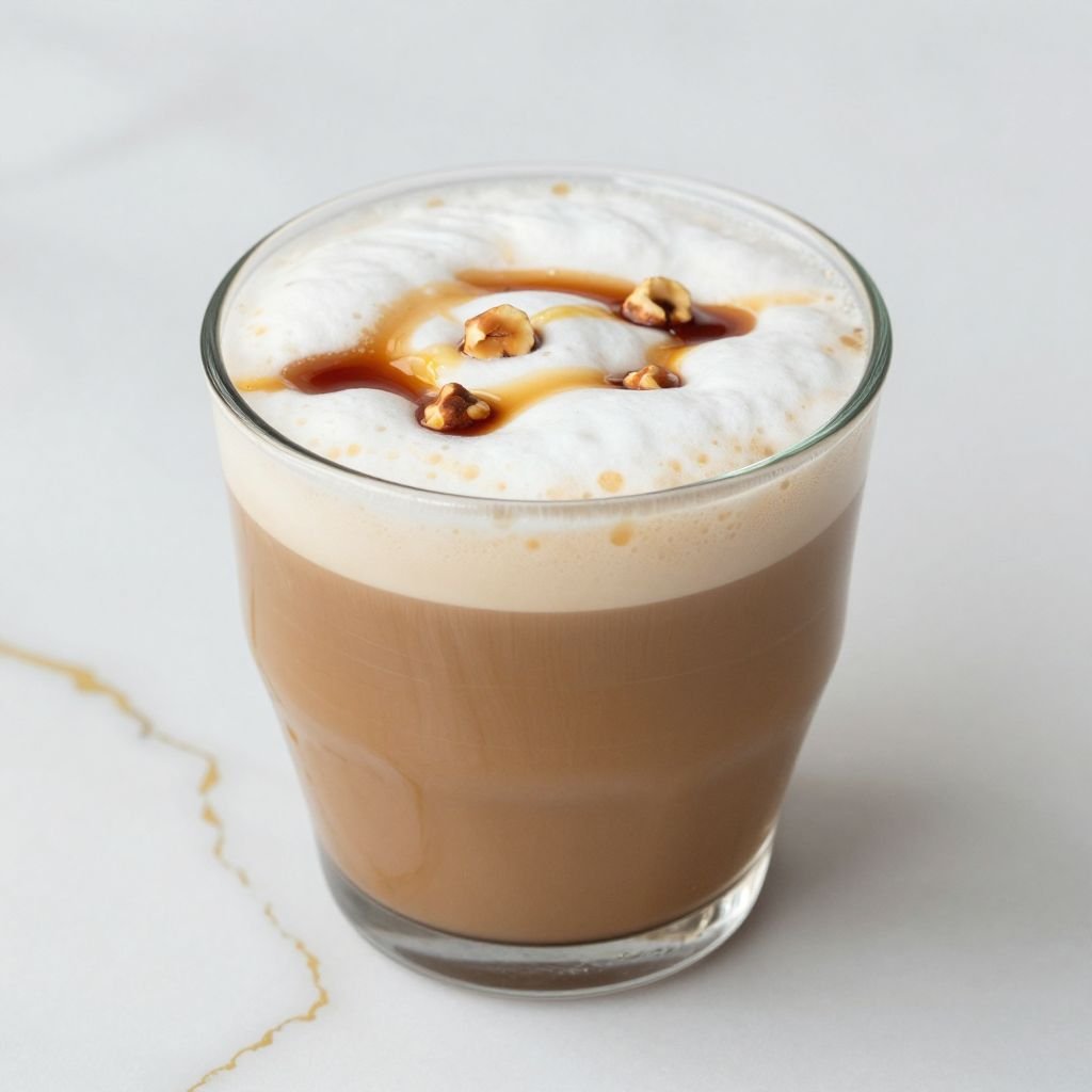 Creamy Hazelnut Espresso Latte close up