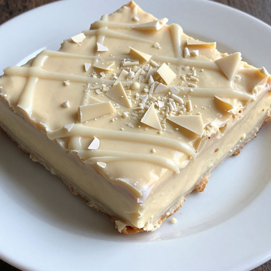 Creamy White Chocolate Vanilla Fudge close up