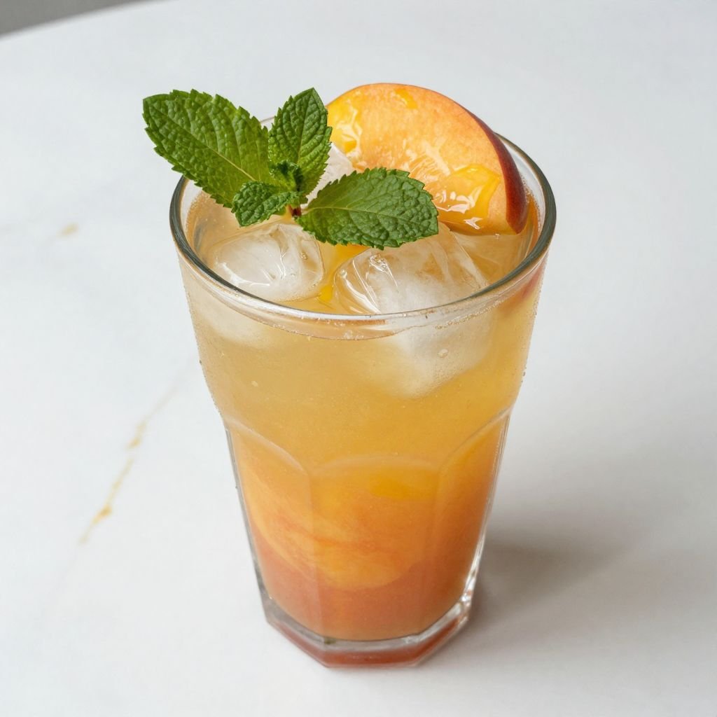 Fresh Peach Mint Lemonade