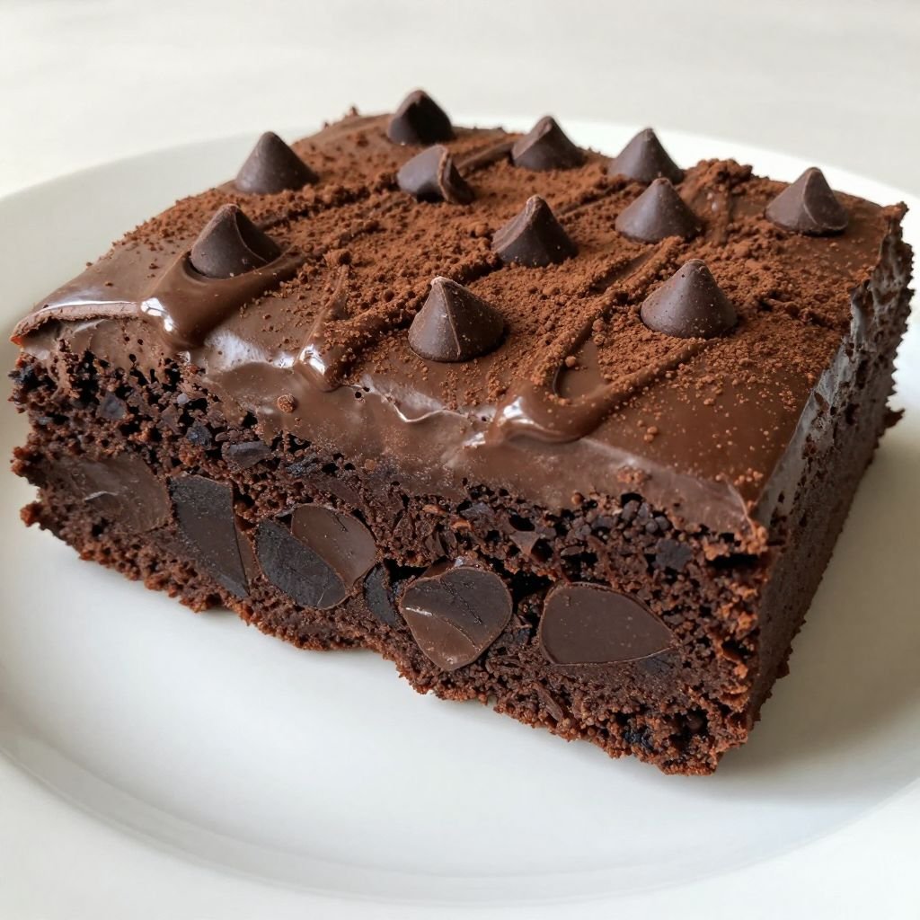 Fudgy Double Chocolate Brownies Recipe close up
