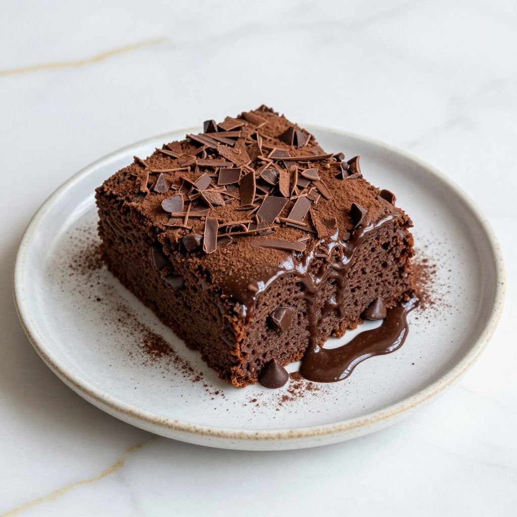 Rich Double Chocolate Bread Pudding close up