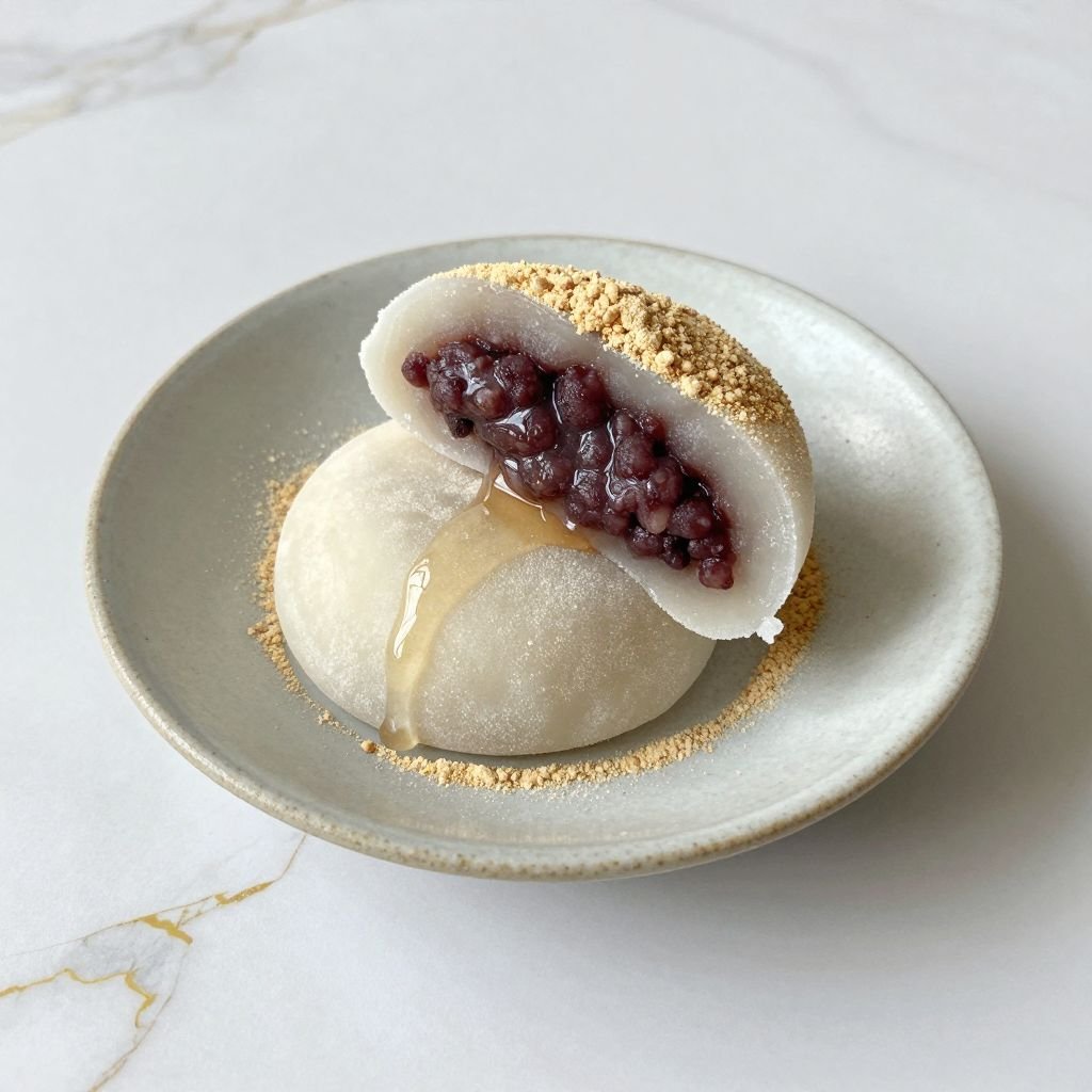Soft Chewy Japanese Mochi close up