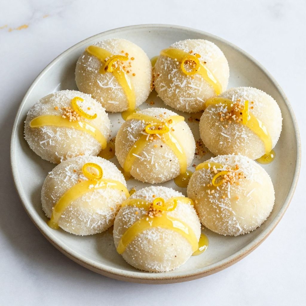 Soft Chewy Lemon Coconut Mochi