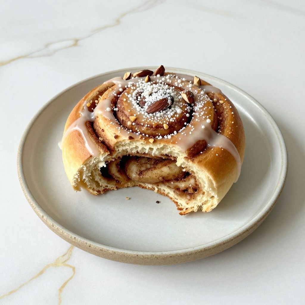 Swedish Cardamom Cinnamon Rolls close up