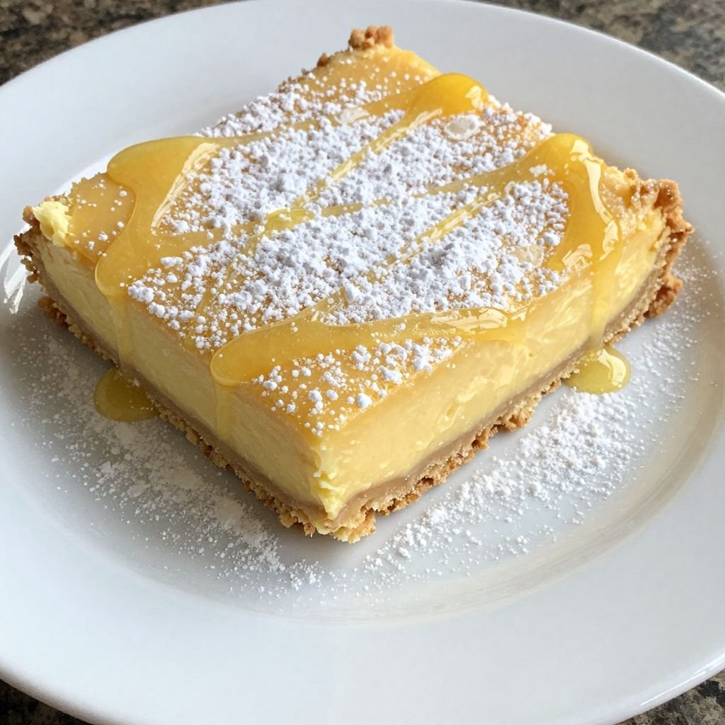 Tangy Buttery Lemon Bars close up