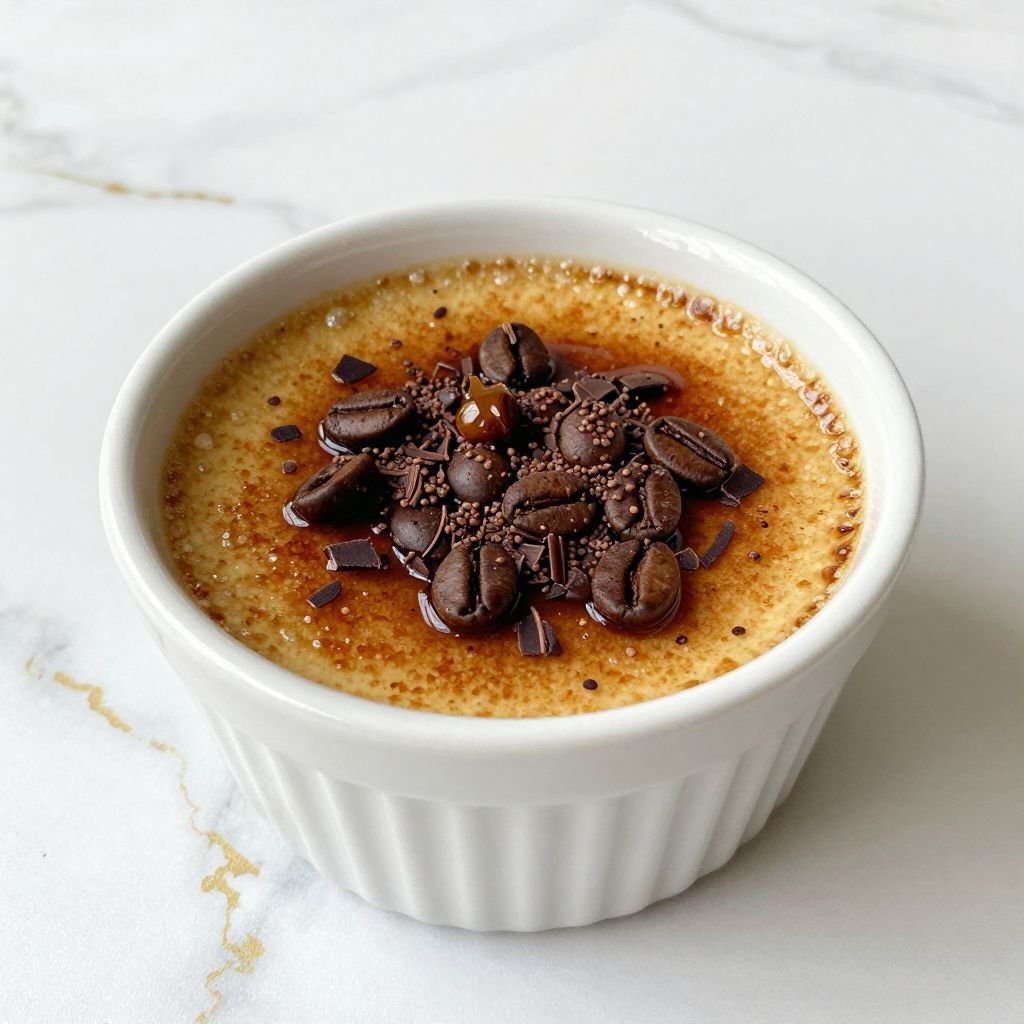 Bold Espresso Creme Brulee Custard close up