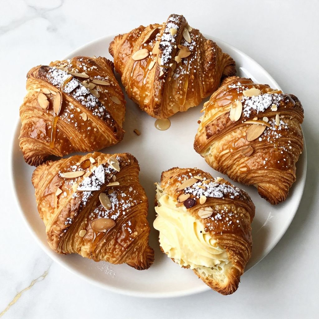 Buttery Almond Cream Filled Croissants