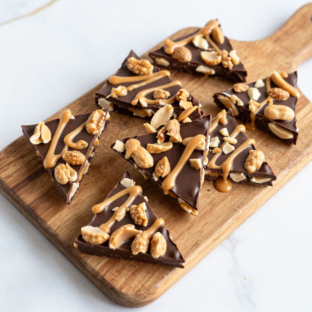 Chocolate Peanut Butter Swirl Bark