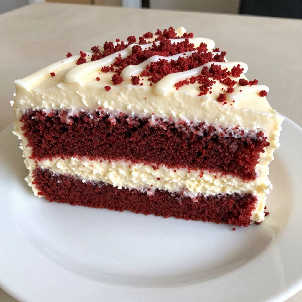 Classic Red Velvet Layer Cake close up