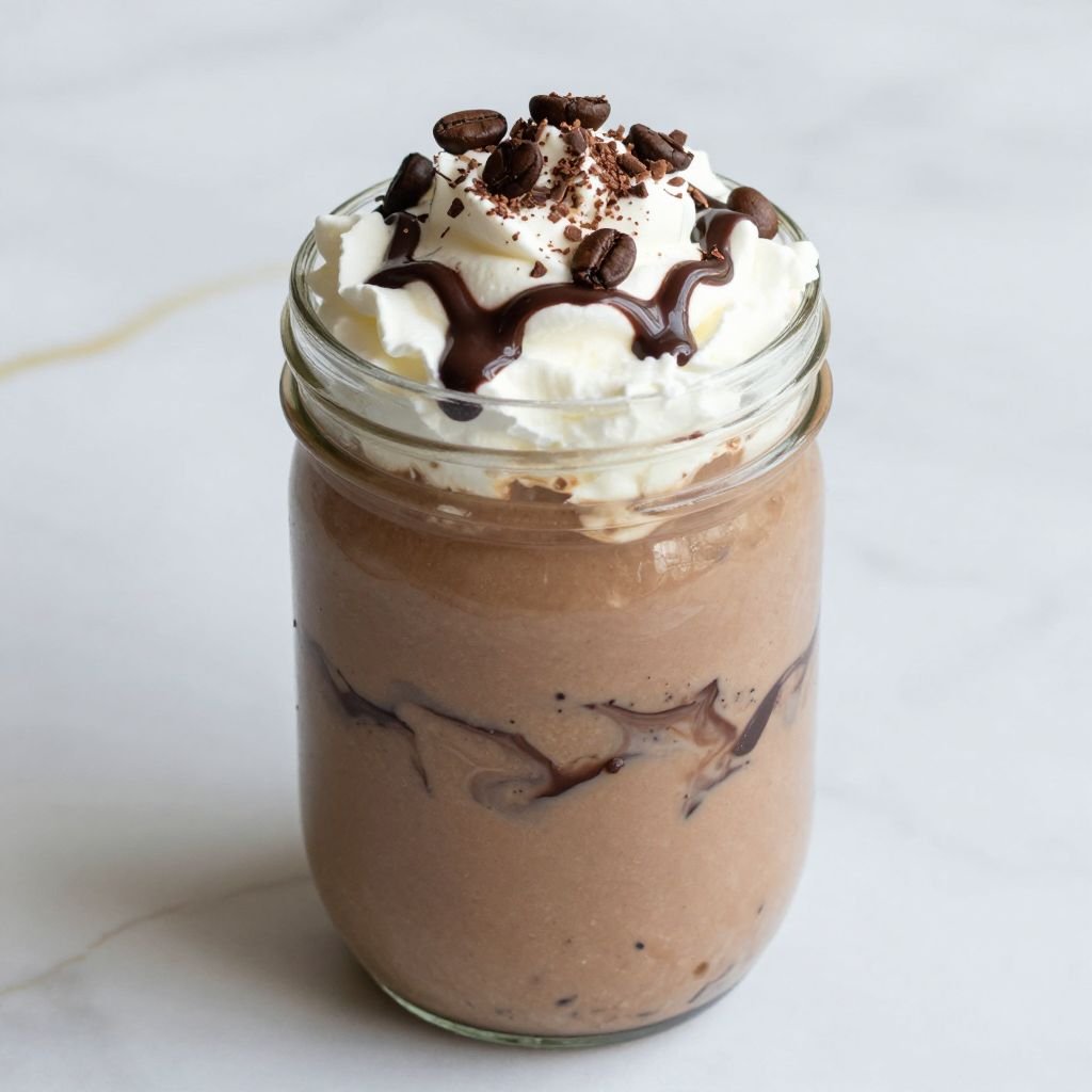 Coffee Mocha Overnight Oats close up