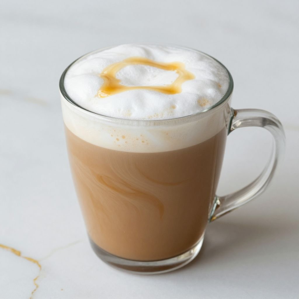 Creamy Coconut Milk Latte Recipe close up