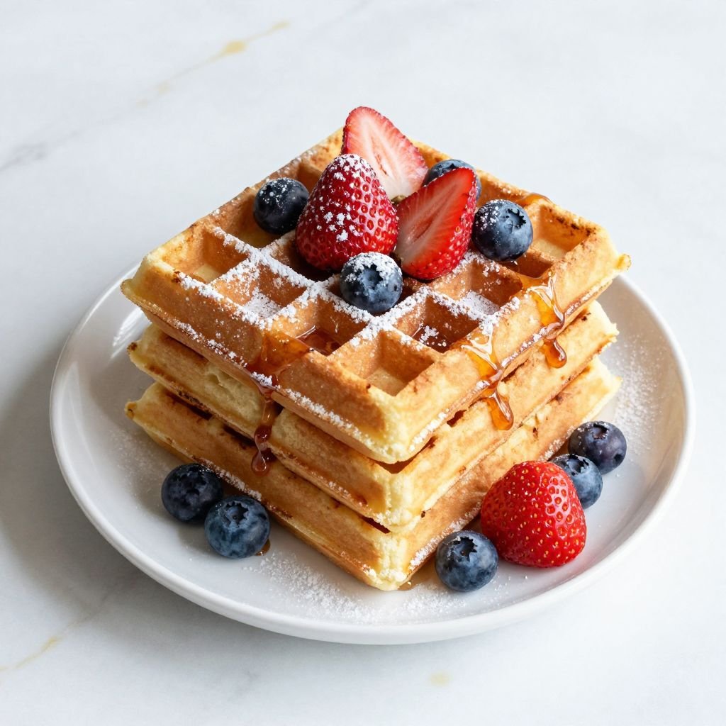 Crispy Buttermilk Belgian Waffles