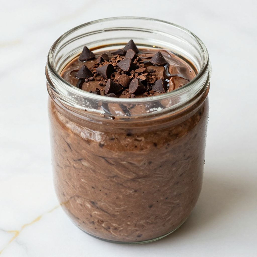 Double Chocolate Overnight Oats close up