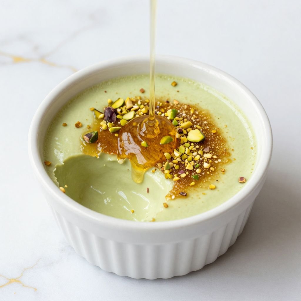 Elegant Pistachio Creme Brulee Recipe close up