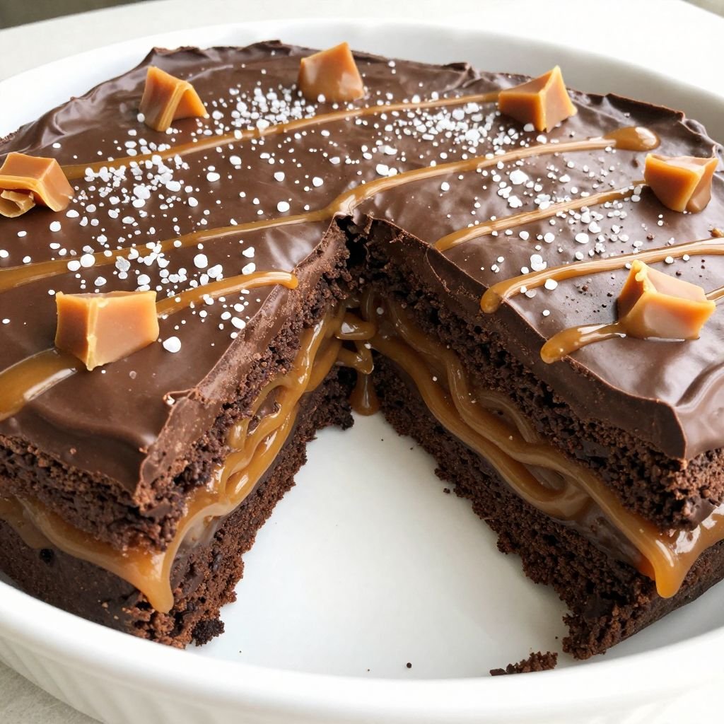 Fudgy Salted Caramel Swirl Brownies