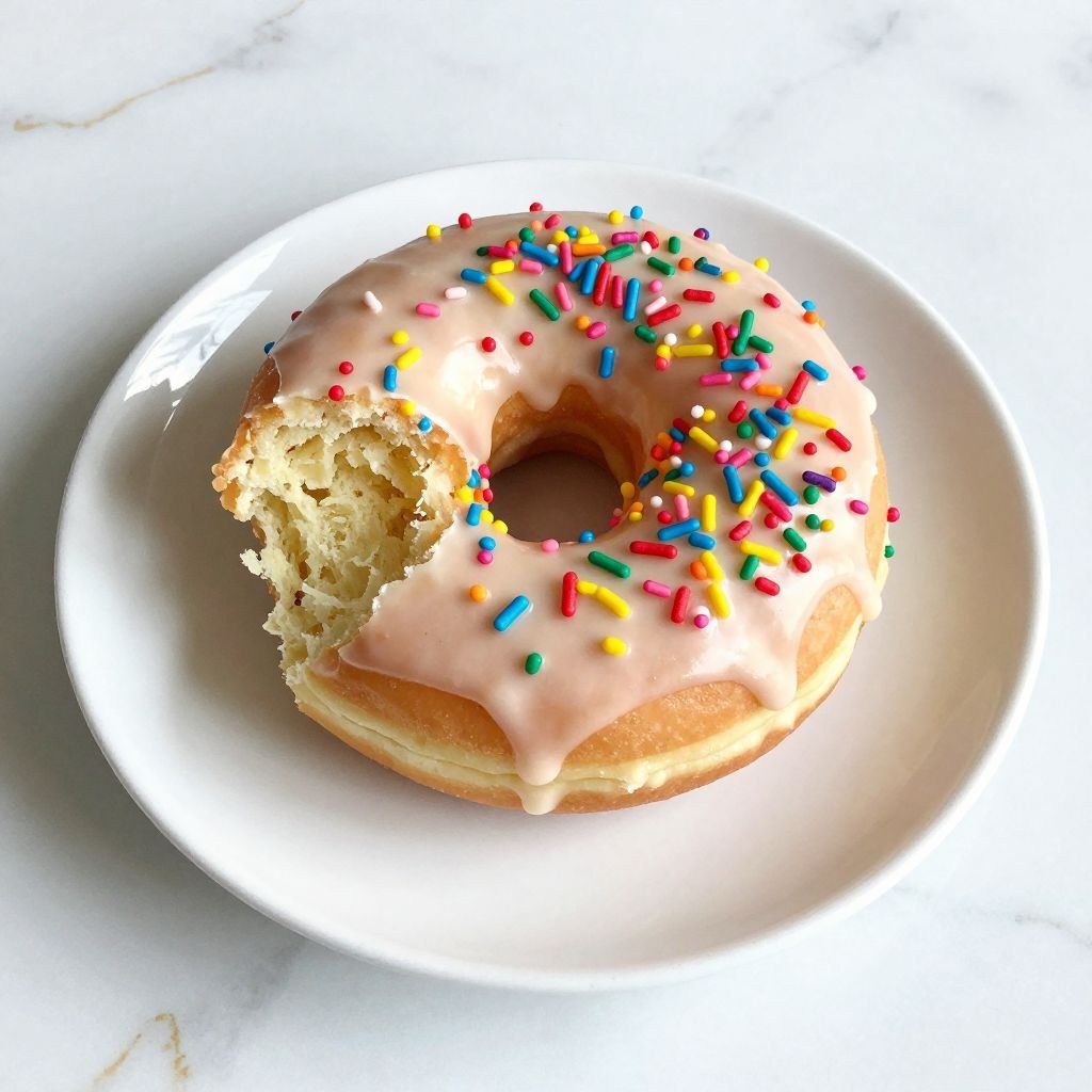 Funfetti Rainbow Sprinkle Donuts close up