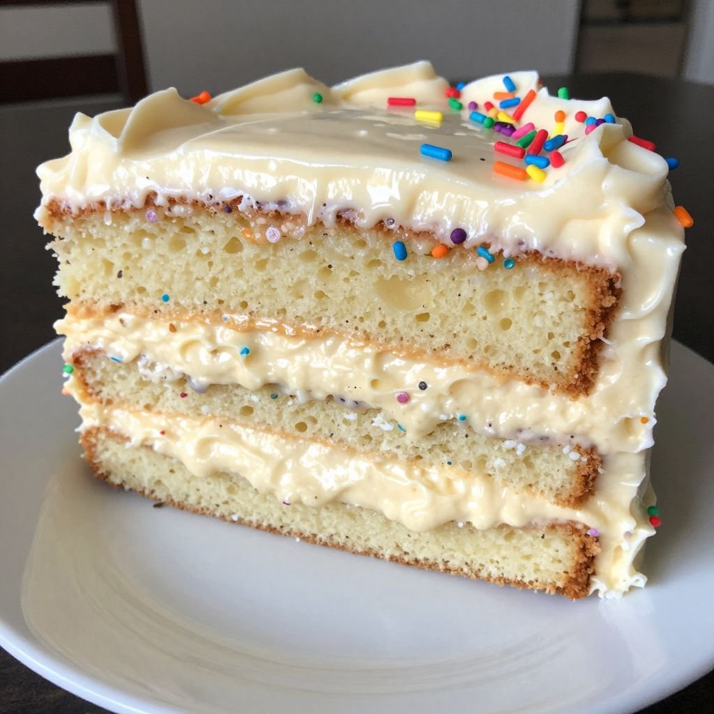 Homemade Funfetti Birthday Cake Recipe close up