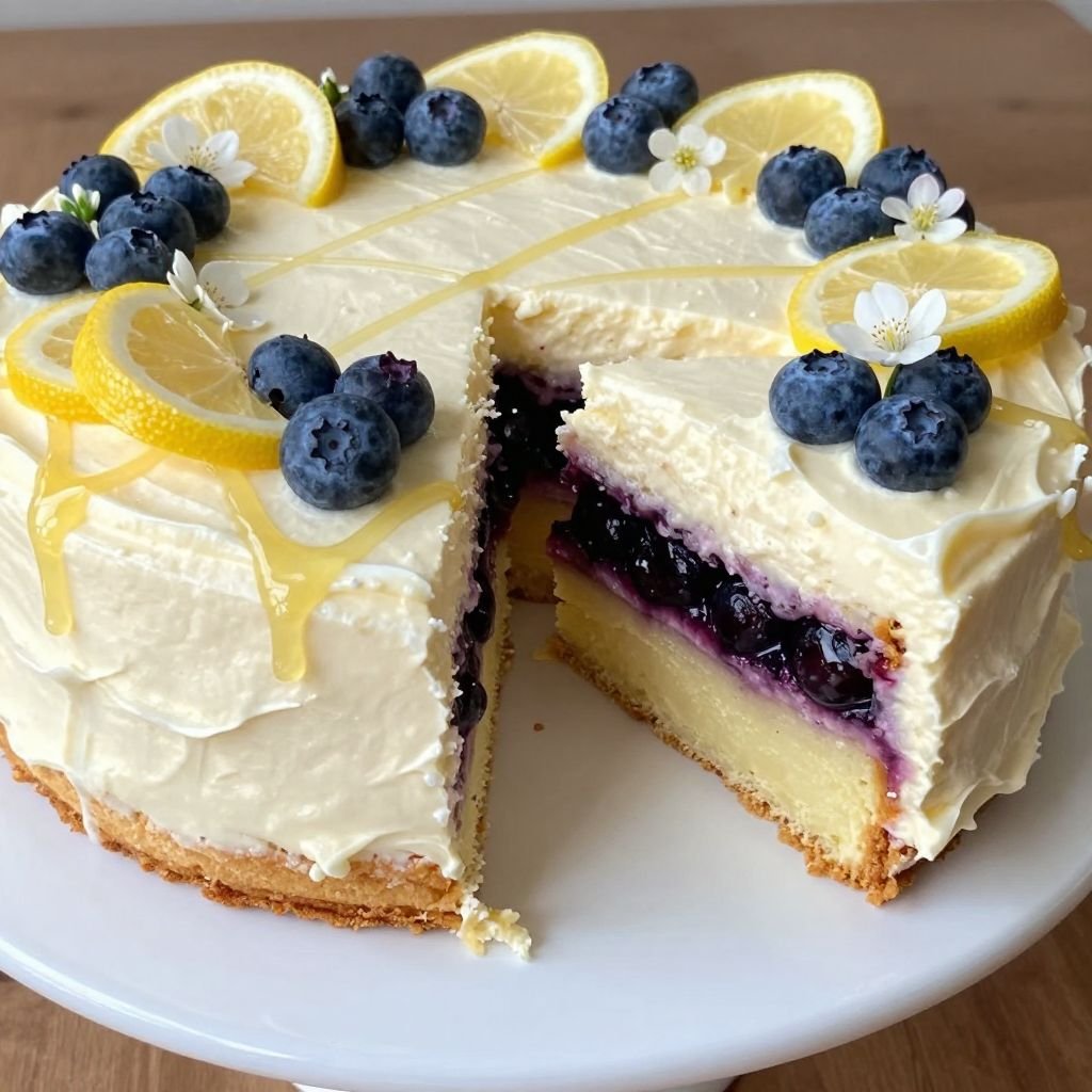 Lemon Blueberry Layer Cake Recipe