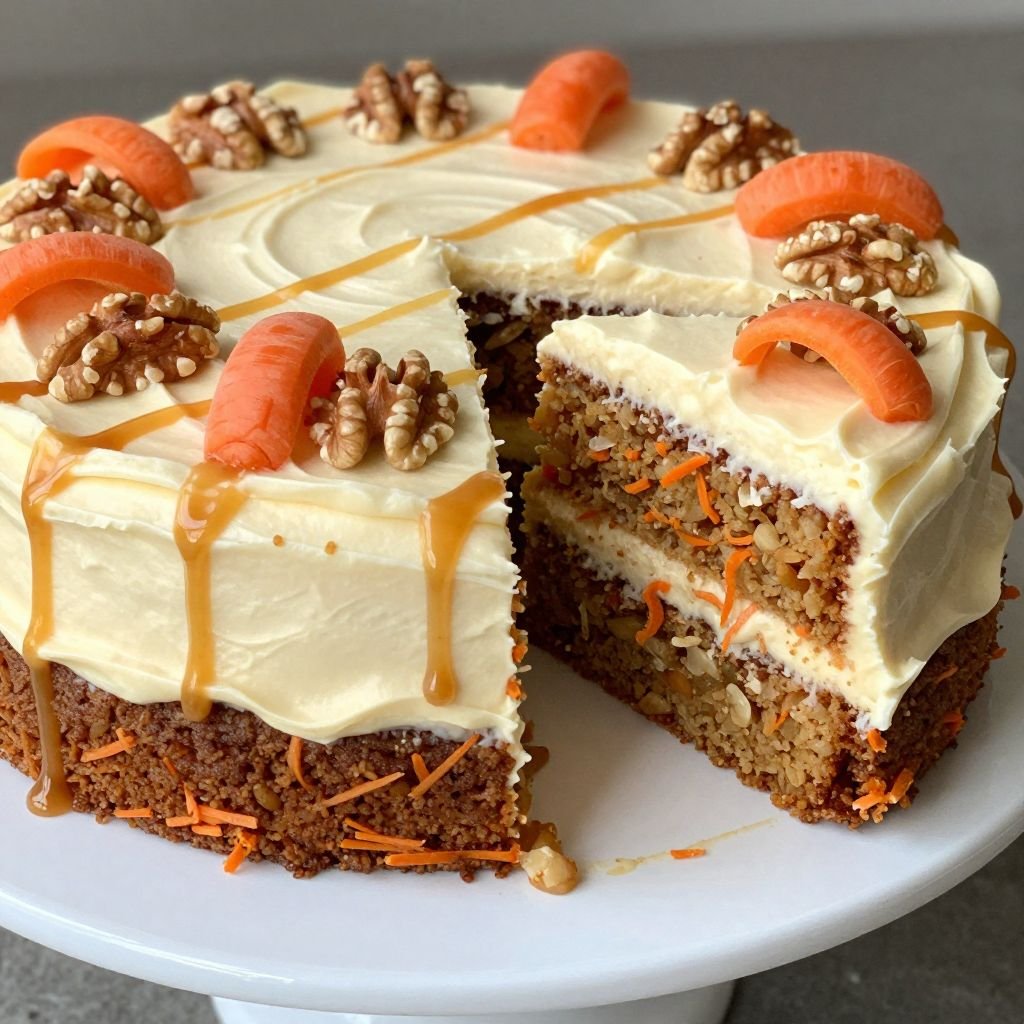 Moist Carrot Cake with Cream Cheese Frosting