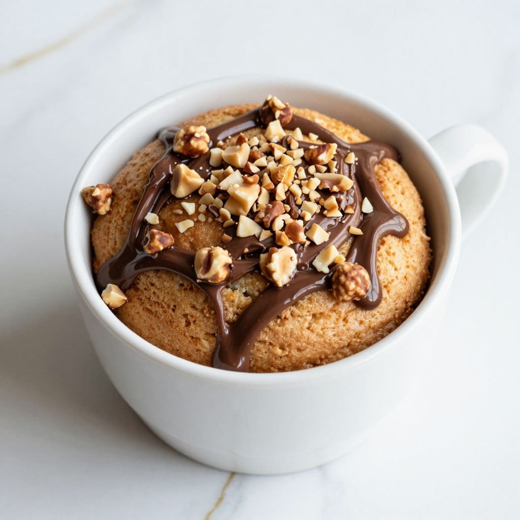Single Serve Nutella Hazelnut Mug Cake