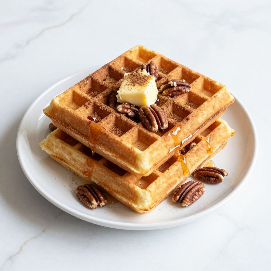 Spiced Cinnamon Brown Sugar Waffles
