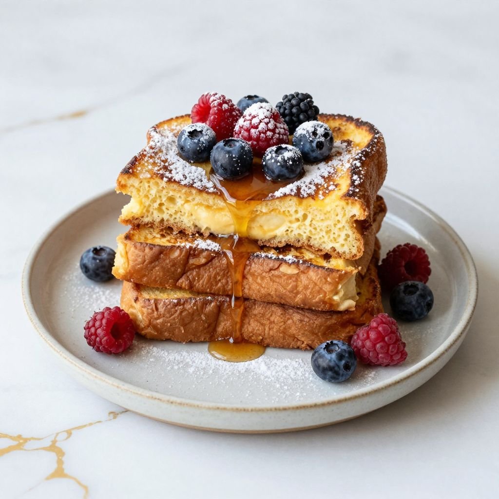 Thick Cut Brioche French Toast close up