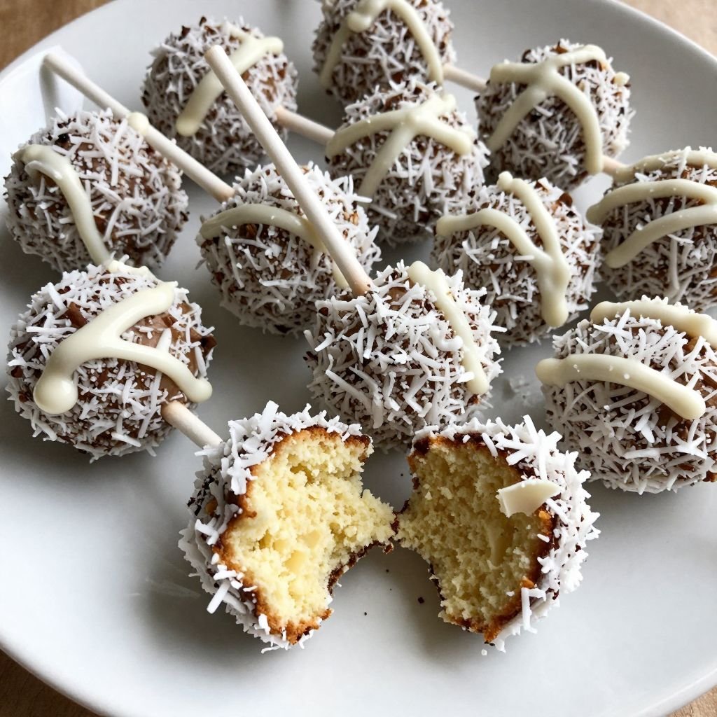 White Chocolate Coconut Cake Pops