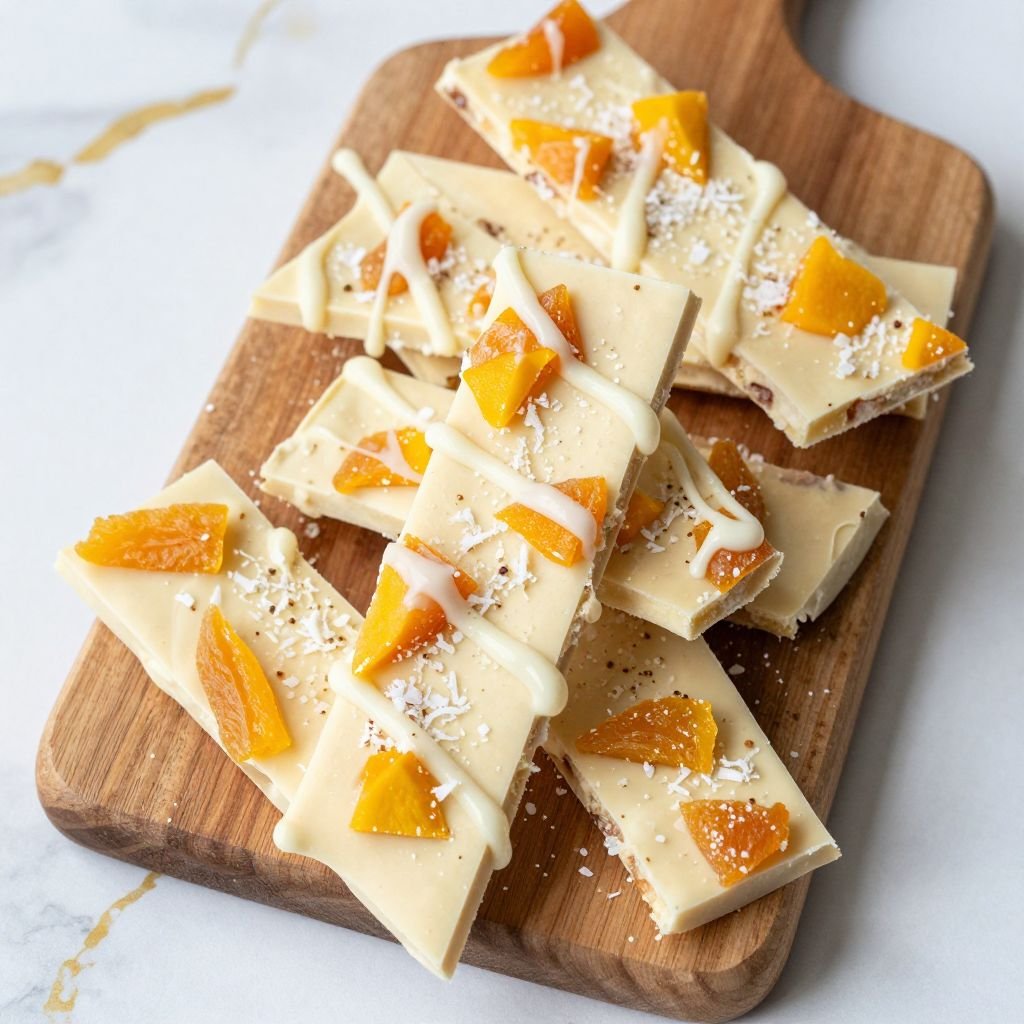 White Chocolate Dried Mango Bark