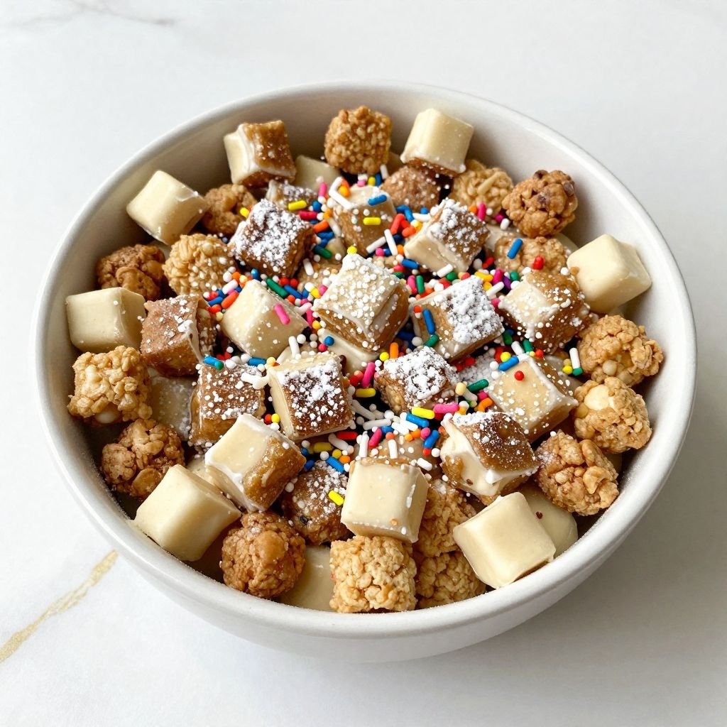 Birthday Cake Funfetti Puppy Chow close up