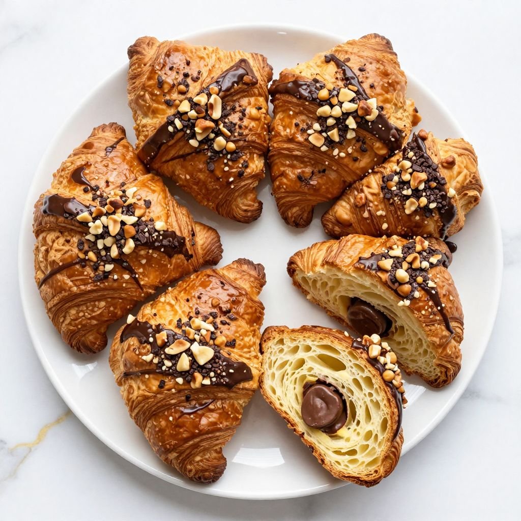 Chocolate Hazelnut Filled Croissant Recipe