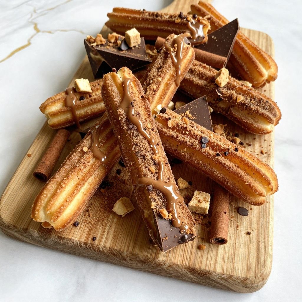 Cinnamon Sugar Churro Chocolate Bark close up