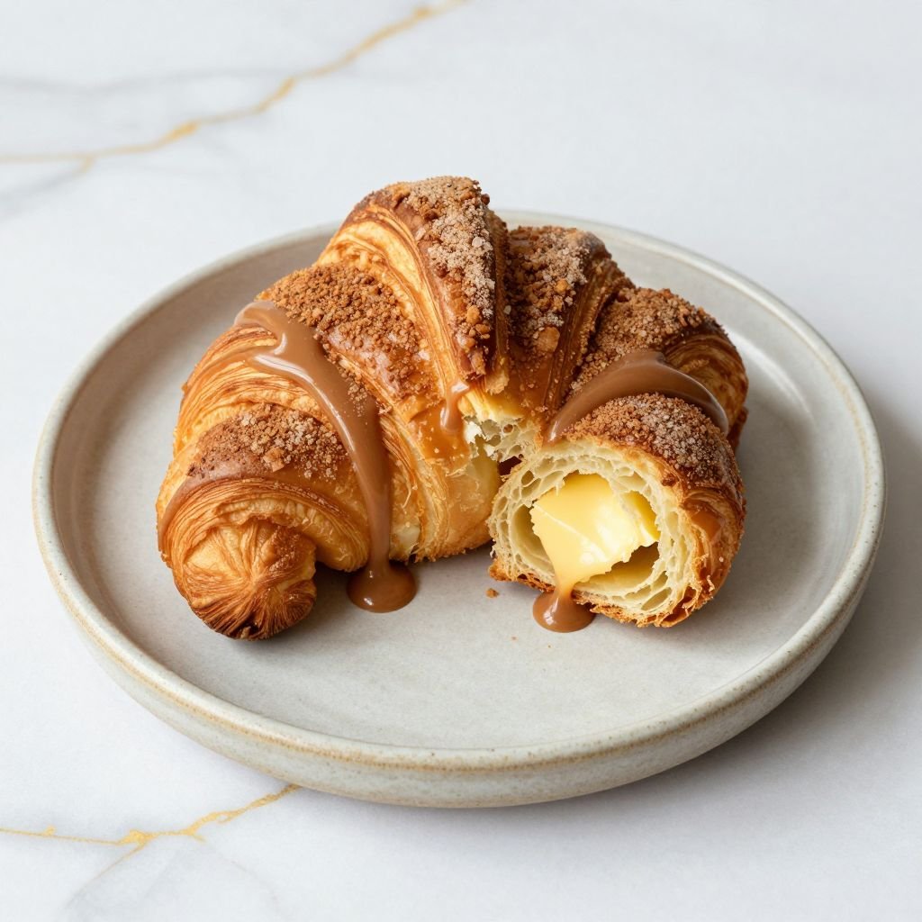 Cinnamon Sugar Churro Croissant Recipe close up