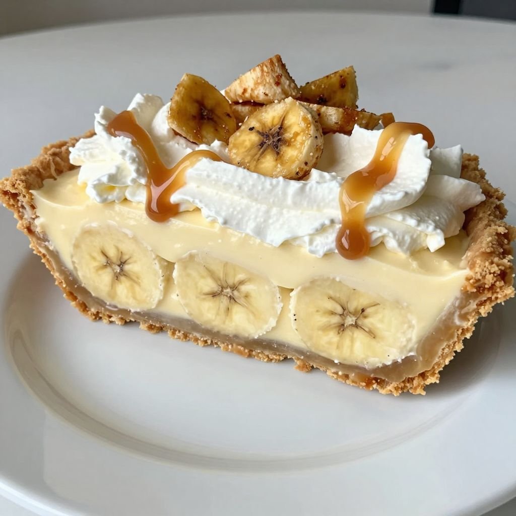 Classic Banana Cream Pie close up