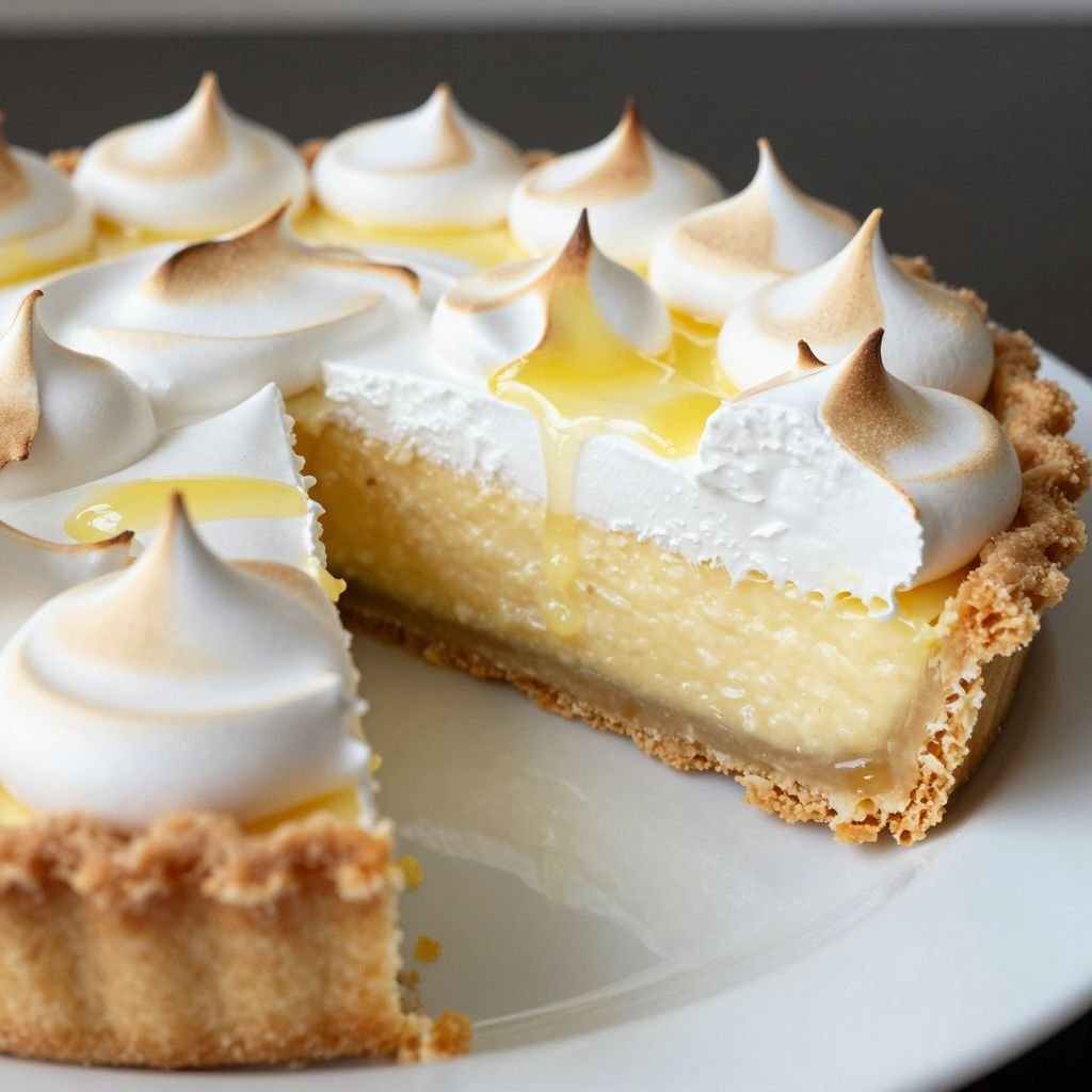 Classic Lemon Meringue Pie close up