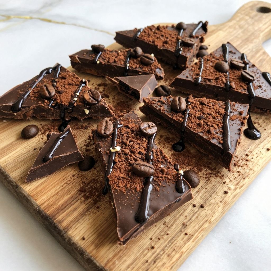 Coffee Espresso Chocolate Bark Recipe close up