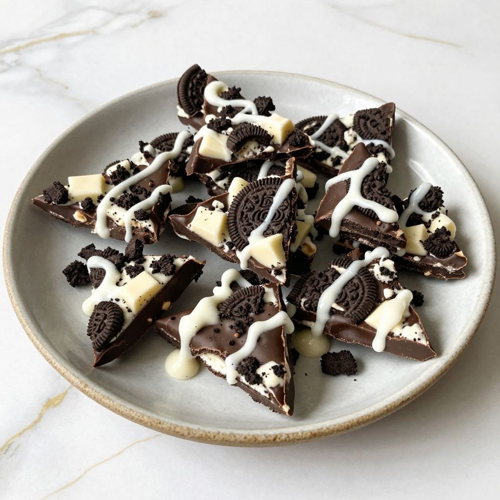 Cookies and Cream Oreo Bark close up