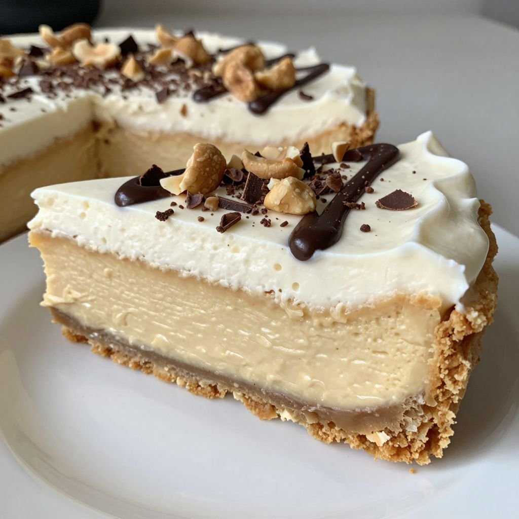 Creamy Peanut Butter Cheesecake close up