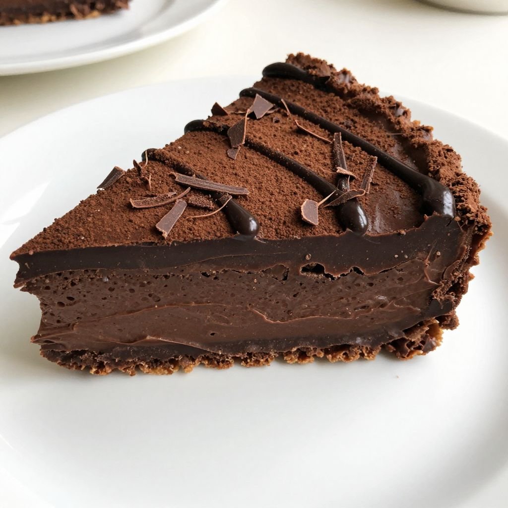 Dark Chocolate Truffle Tart Recipe close up