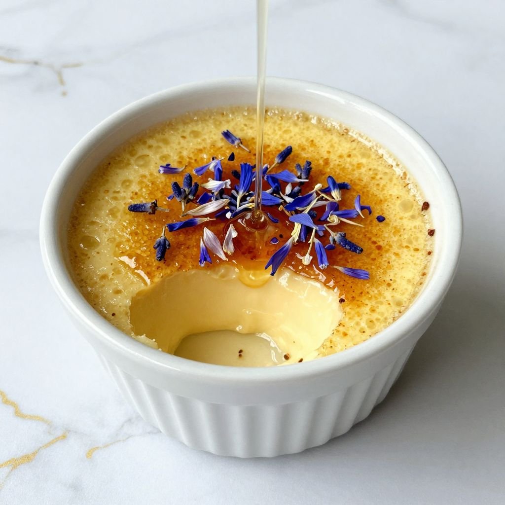 Earl Grey Tea Creme Brulee close up