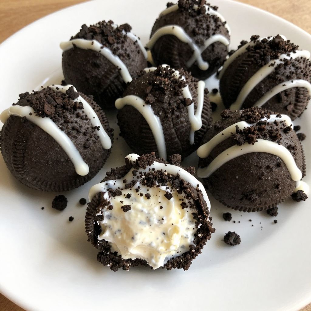 Easy Oreo Cream Cheese Truffles close up
