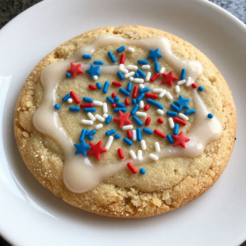 Fourth of July Sugar Cookies close up