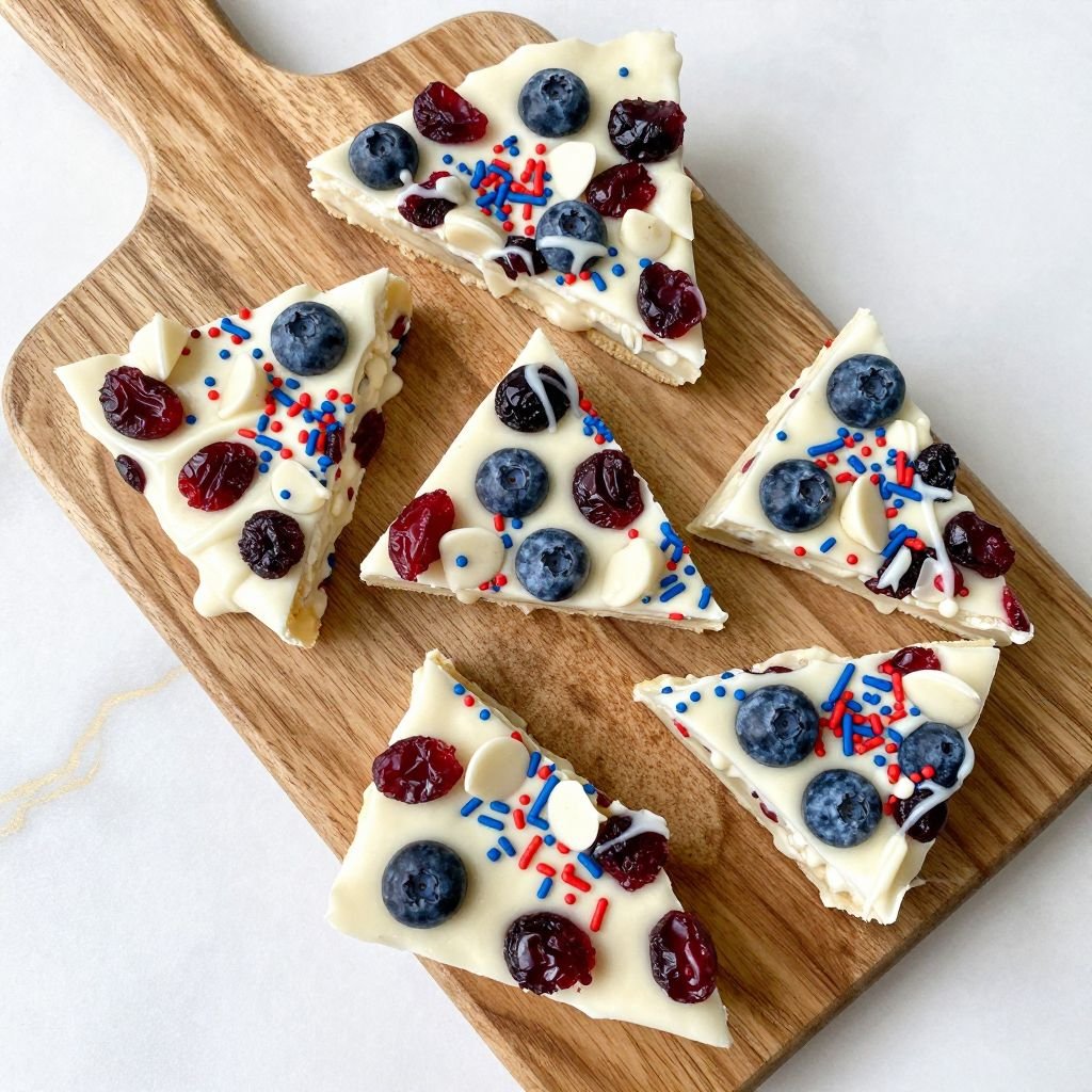 Red White Blue Chocolate Bark