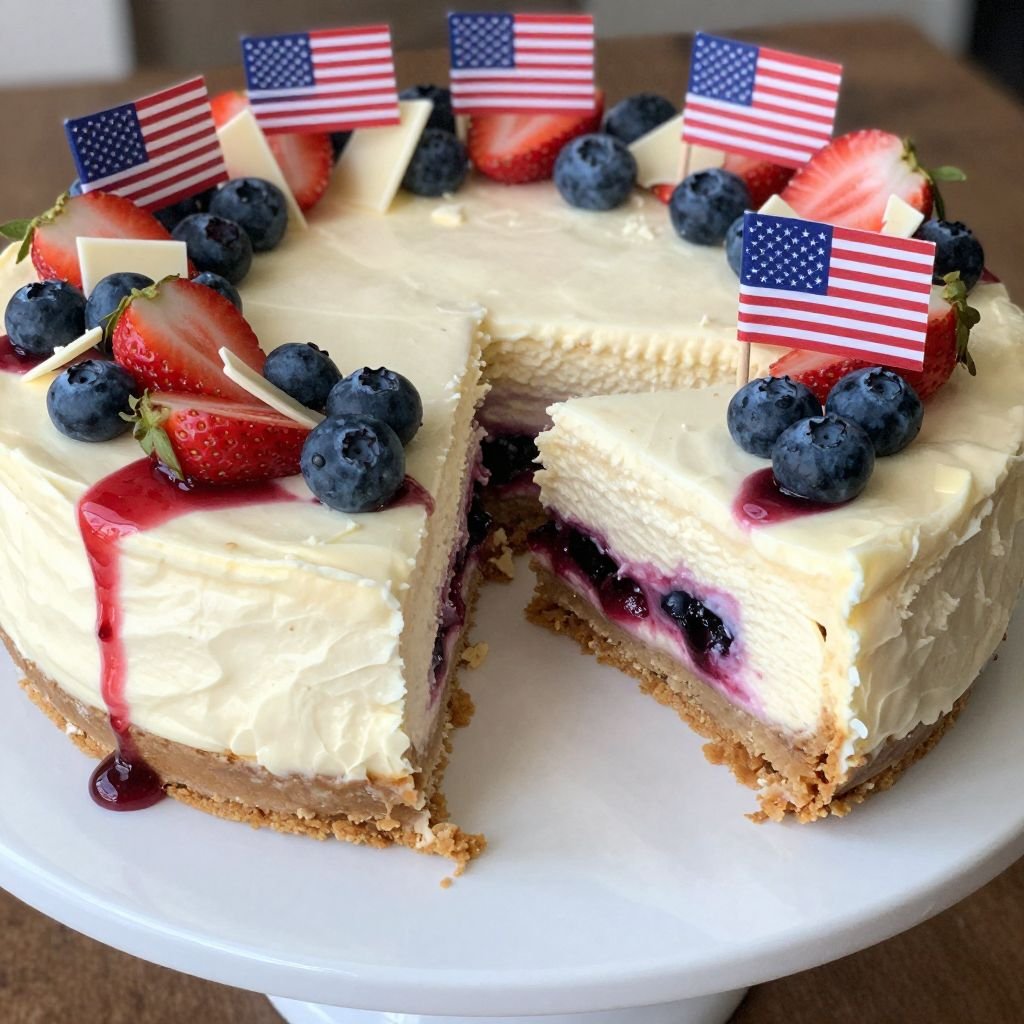Red White Blue Firecracker Cheesecake