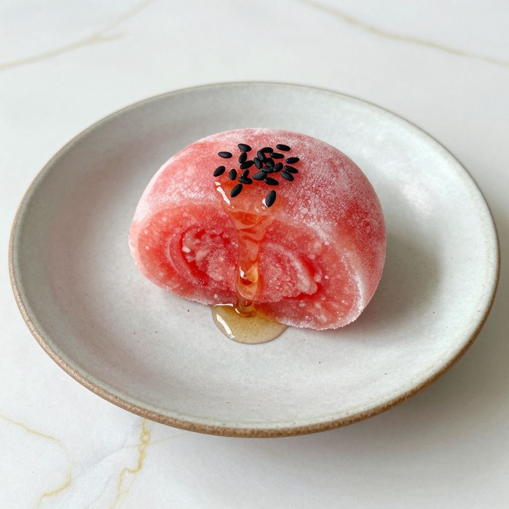 Refreshing Watermelon Summer Mochi close up