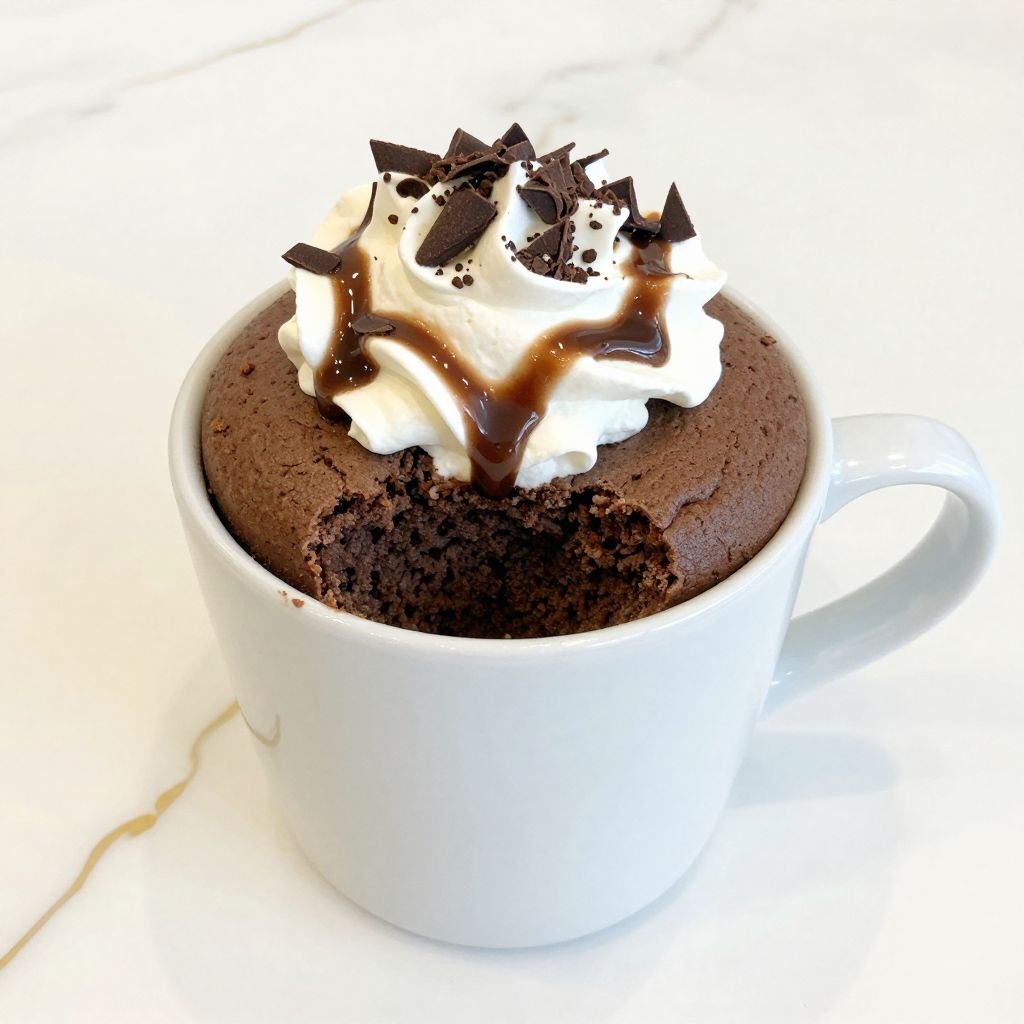 Rich Chocolate Coffee Mocha Mug Cake close up