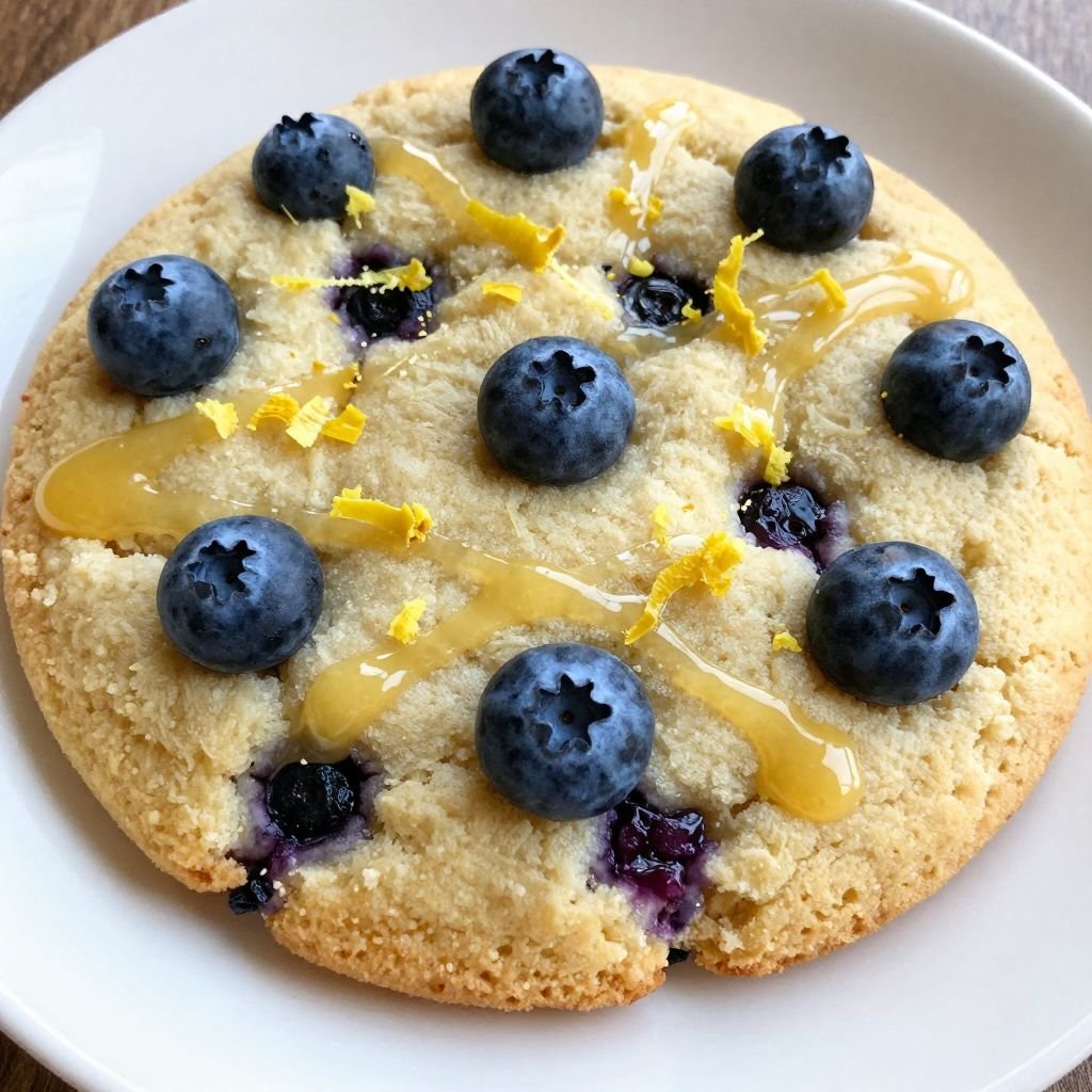 Soft Lemon Blueberry Sugar Cookies close up